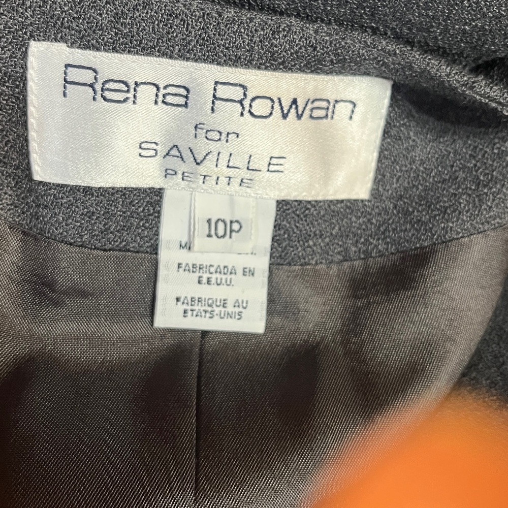 Rena Rowan for Saville grey blazer 10 Petite gray blazer 1230 - Picture 4 of 4